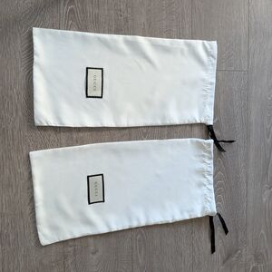 Gucci White Dust Bags with Black Accents